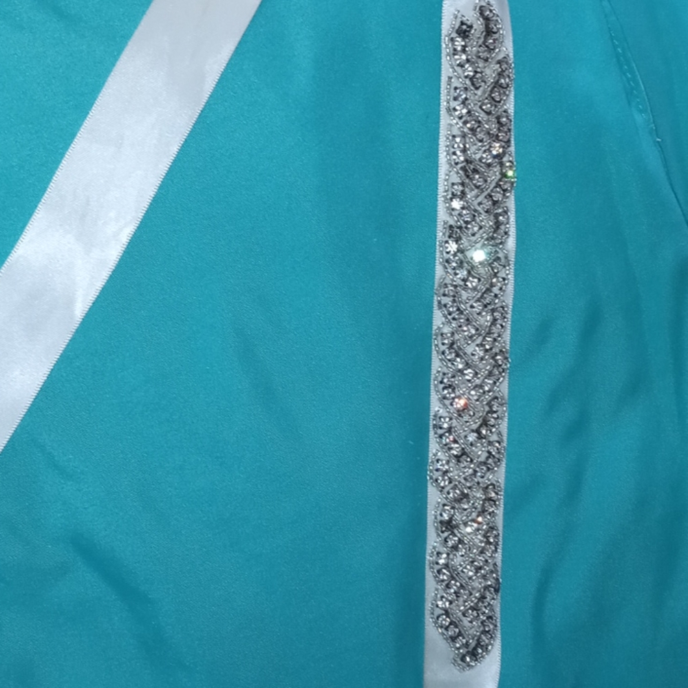 Stone, white, ribbon belt